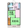 J-SKYビル 2DKの間取り