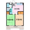 コーポ池上 2DKの間取り