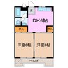 コーポ池上 2DKの間取り