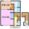 Ｂreeze漆山 1DKの間取り