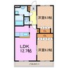 ウインドフィル三好丘 2LDKの間取り
