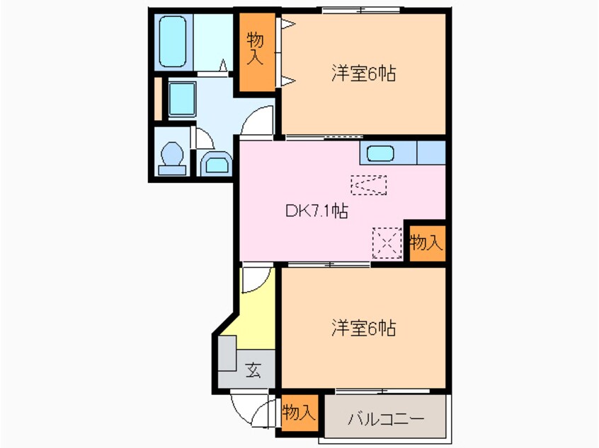 間取図 ロジュマンＭ＆Ａ