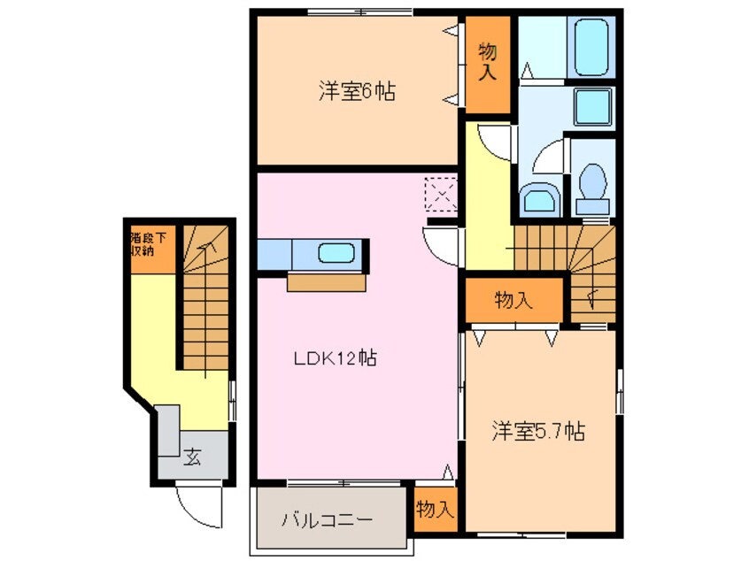 間取図 ロジュマンＭ＆Ａ