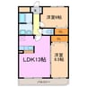 グリーンデルワールド舘 2LDKの間取り