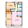グリーンデルワールド舘 2LDKの間取り