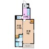 ジェルメみどり 1SKの間取り