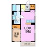 ハレクノ 1LDKの間取り