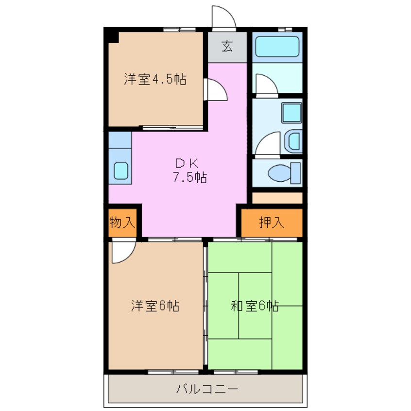 間取図 コーポ浅見