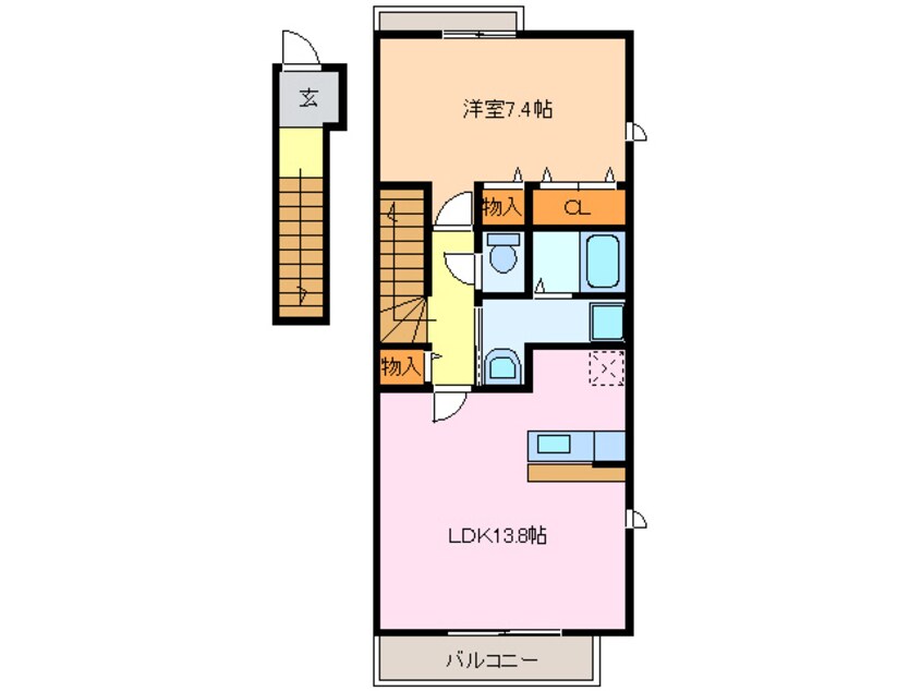 間取図 ジュネス桃山