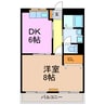 第一螺貝ビル 1DKの間取り