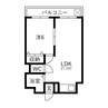 第一螺貝ビル 1LDKの間取り