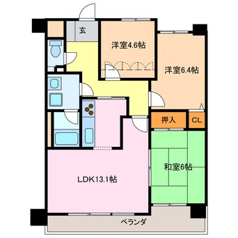 間取図 ライオンズマンション左京山第５