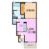 グローリー パーク ハウス 1LDKの間取り
