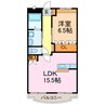 ジュピター（大清水） 1LDKの間取り