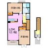 名鉄名古屋本線/左京山駅 徒歩17分 2階 築13年 2LDKの間取り
