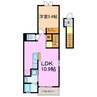 シルクガーデンⅡ 1LDKの間取り