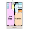 マ・メゾンⅡ 1LDKの間取り