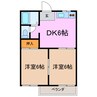 アピアランス神の倉 2DKの間取り