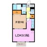 メゾンコスモス 1LDKの間取り