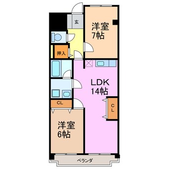 間取図 コーポ白鳥