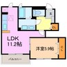 サンビタリア 1LDKの間取り