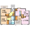 ミハス 2LDKの間取り