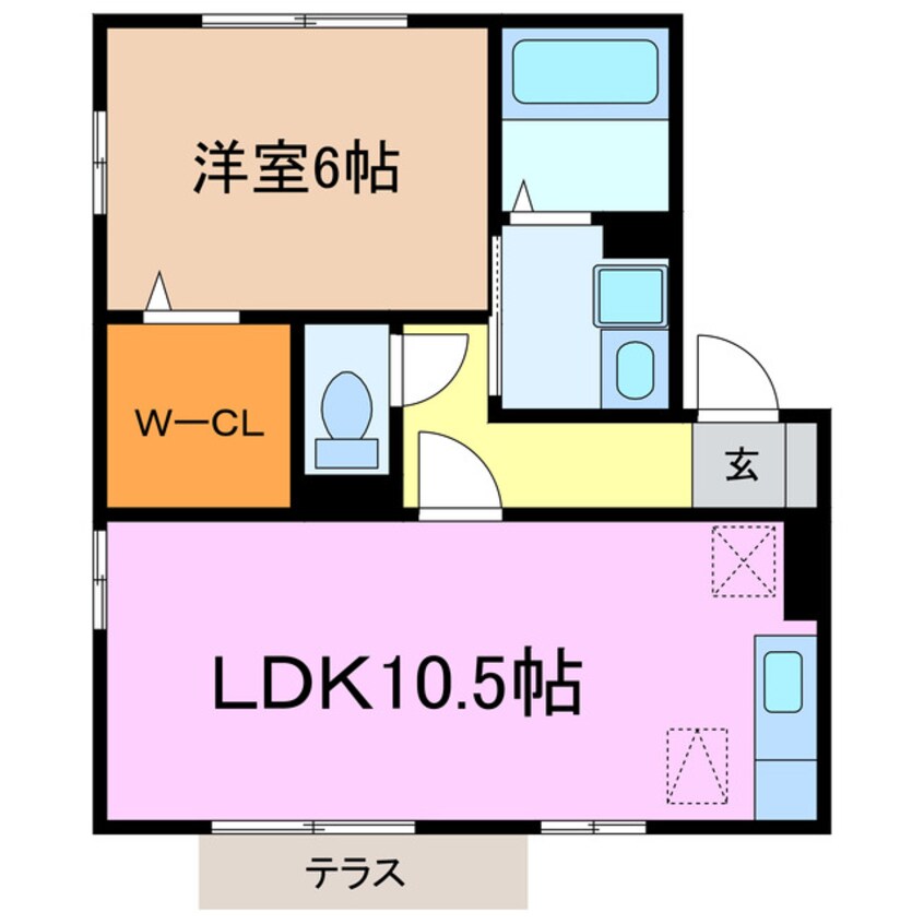 間取図 パルティール大高　Ｂ