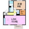 イデアル豊明 1LDKの間取り