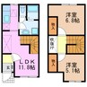ピュア（豊明市） 2LDKの間取り