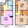 エクレール新栄Ⅱ 2LDKの間取り