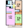 ベルテ相川 2LDKの間取り