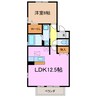 セジュール菊園 1LDKの間取り