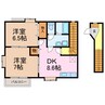 グランドール２３ 2DKの間取り