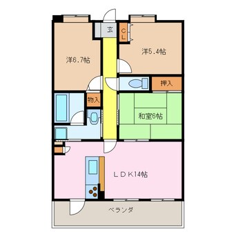 間取図 山田ビル鳴海