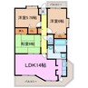 山田ビル鳴海 3LDKの間取り