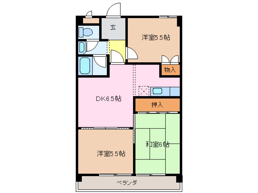 間取図 フェステ菊屋第６