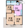 第５菊屋ビル 3DKの間取り