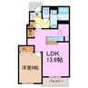 サンクレールⅡ番館 1LDKの間取り