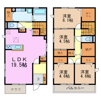 間取図 園原貸家