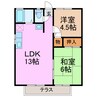 サンシティ大光 2LDKの間取り