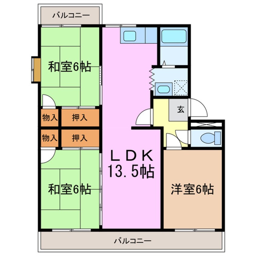 間取図 グランドハイツエクレール