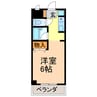 メゾンハクサン 1Kの間取り