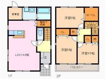 間取図 南区平子戸建賃貸