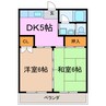 南荘マンション 2DKの間取り