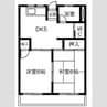 南荘マンション 2DKの間取り