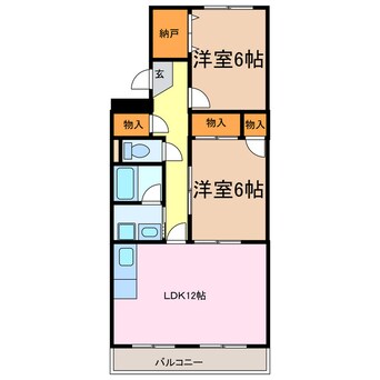 間取図 モーゼンビレッジ