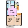エスポアール（豊明市栄町） 2DKの間取り