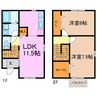エスタンシア 2LDKの間取り