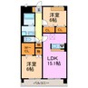 Woodbell Y 2LDKの間取り