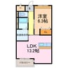 サンライズⅡ 1LDKの間取り